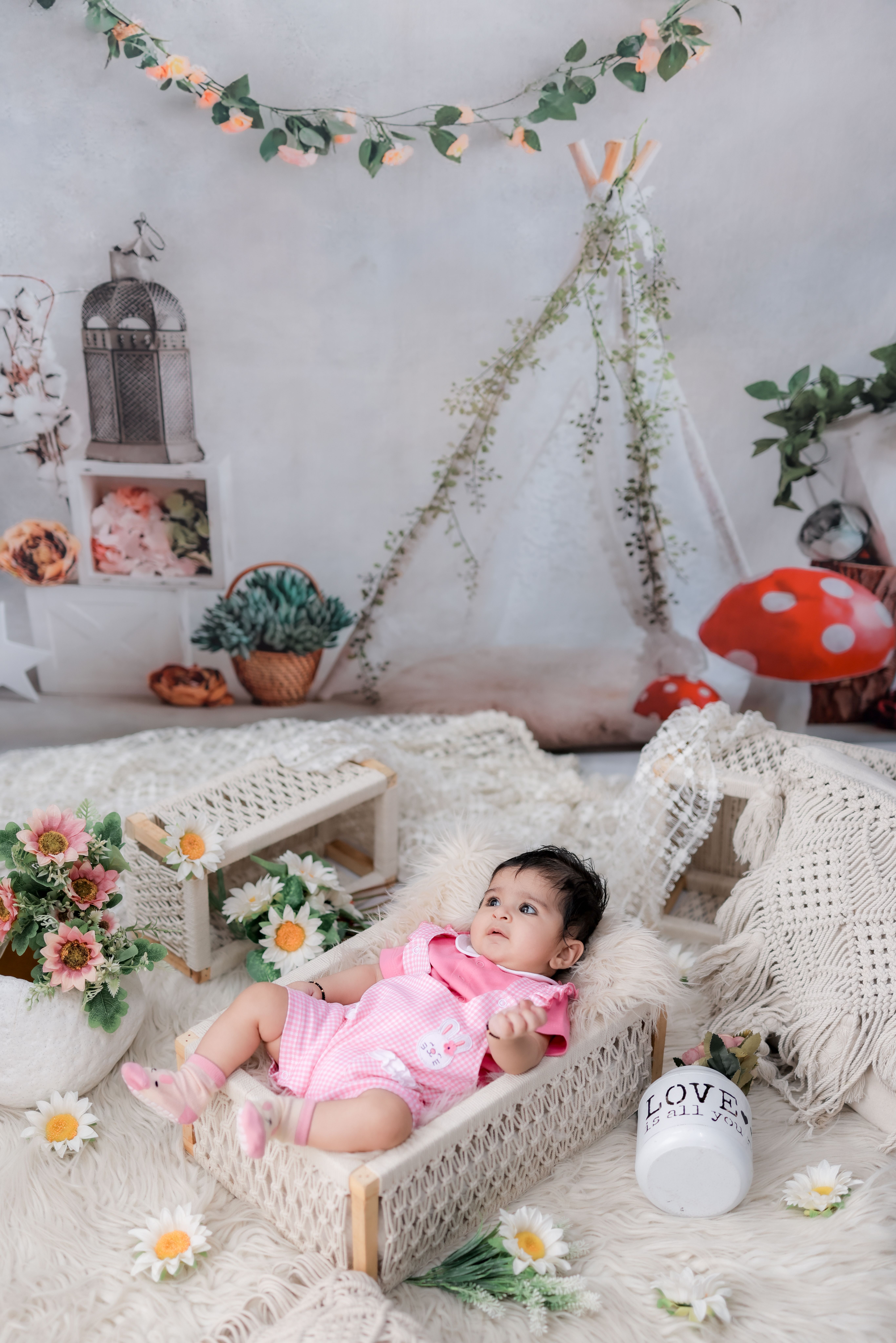 Adorable Baby in Whimsical Nursery Setup · Free Stock Photo