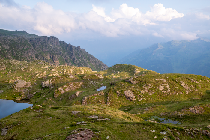 Scenic view of the Swiss Alps in Glarus Süd, Switzerland