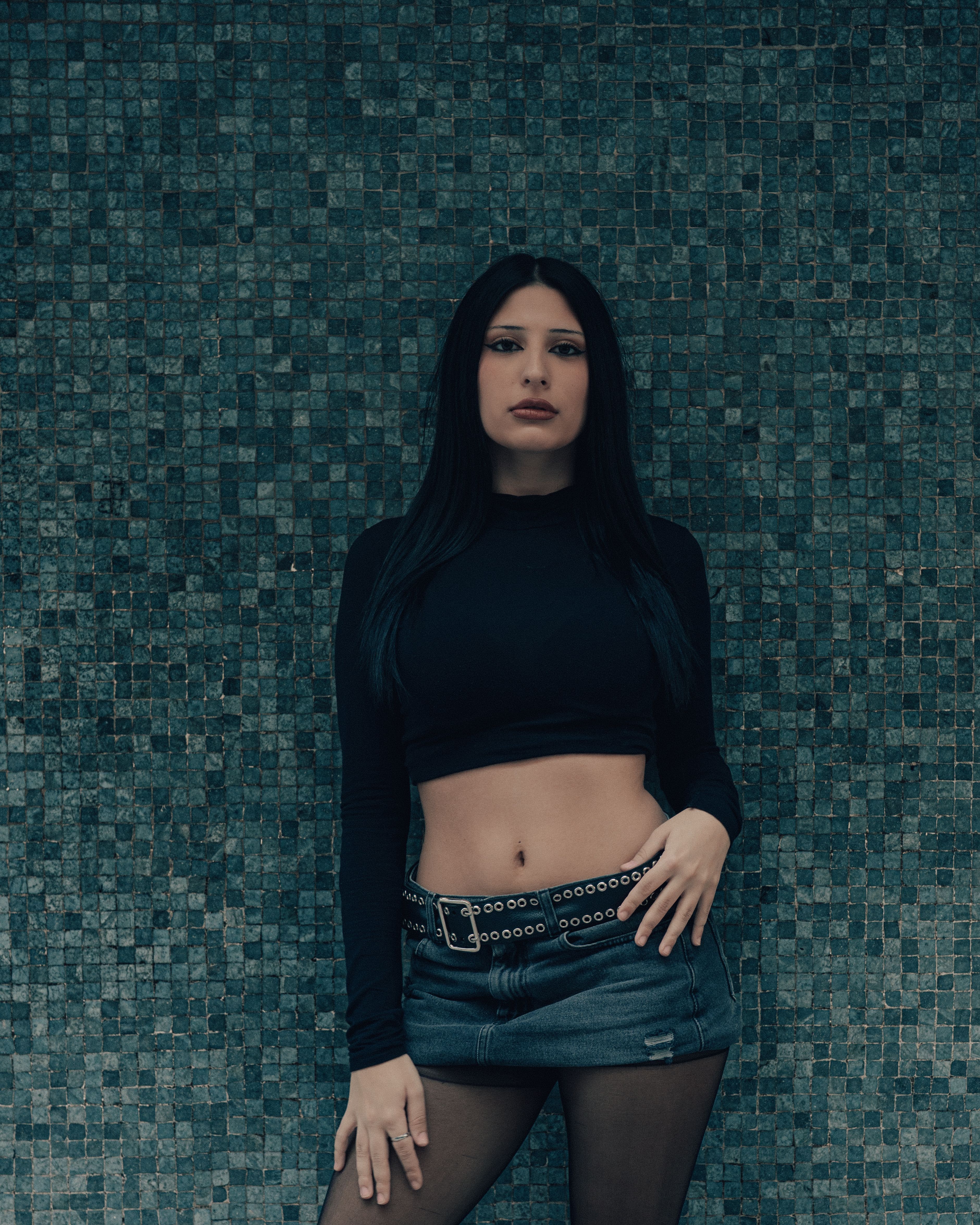 Saia Jeans Longa