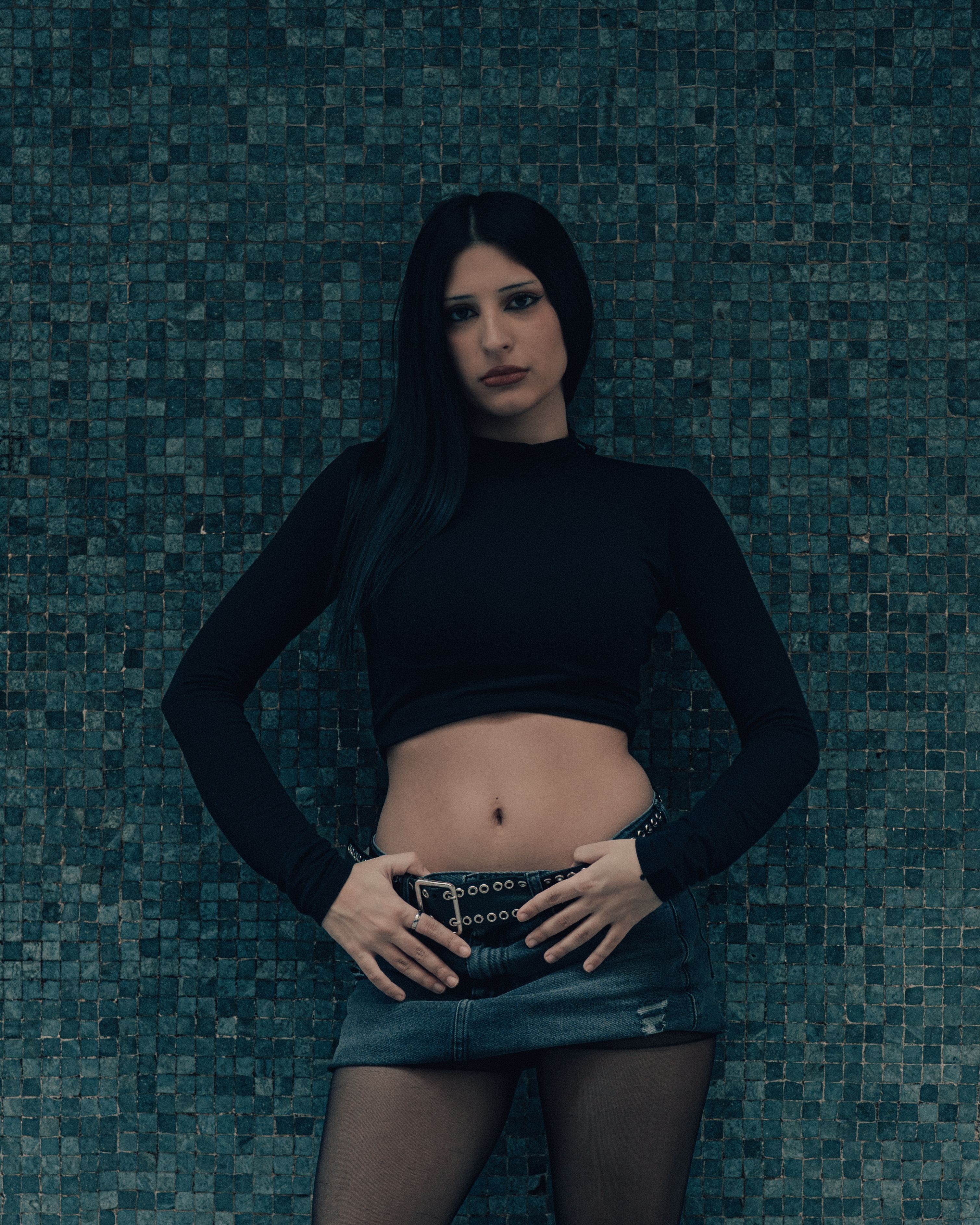 Saia Jeans Curta