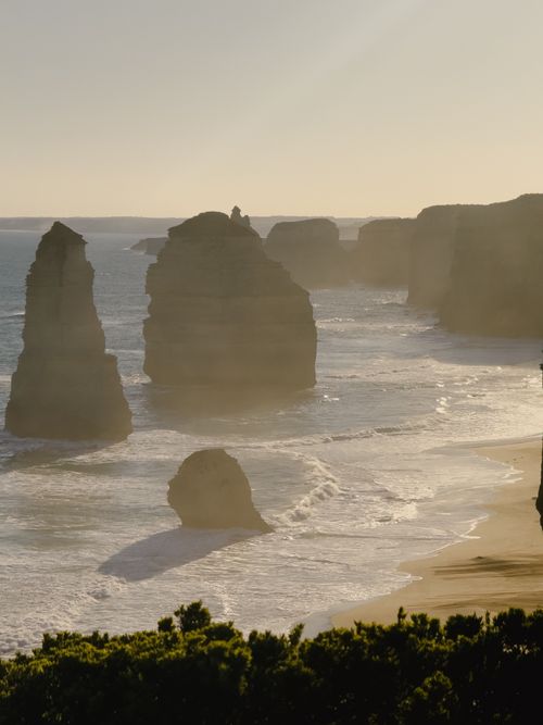 Free Captivating sunset at The Twelve Apostles on Australia's Great Ocean Road. Stock Photo