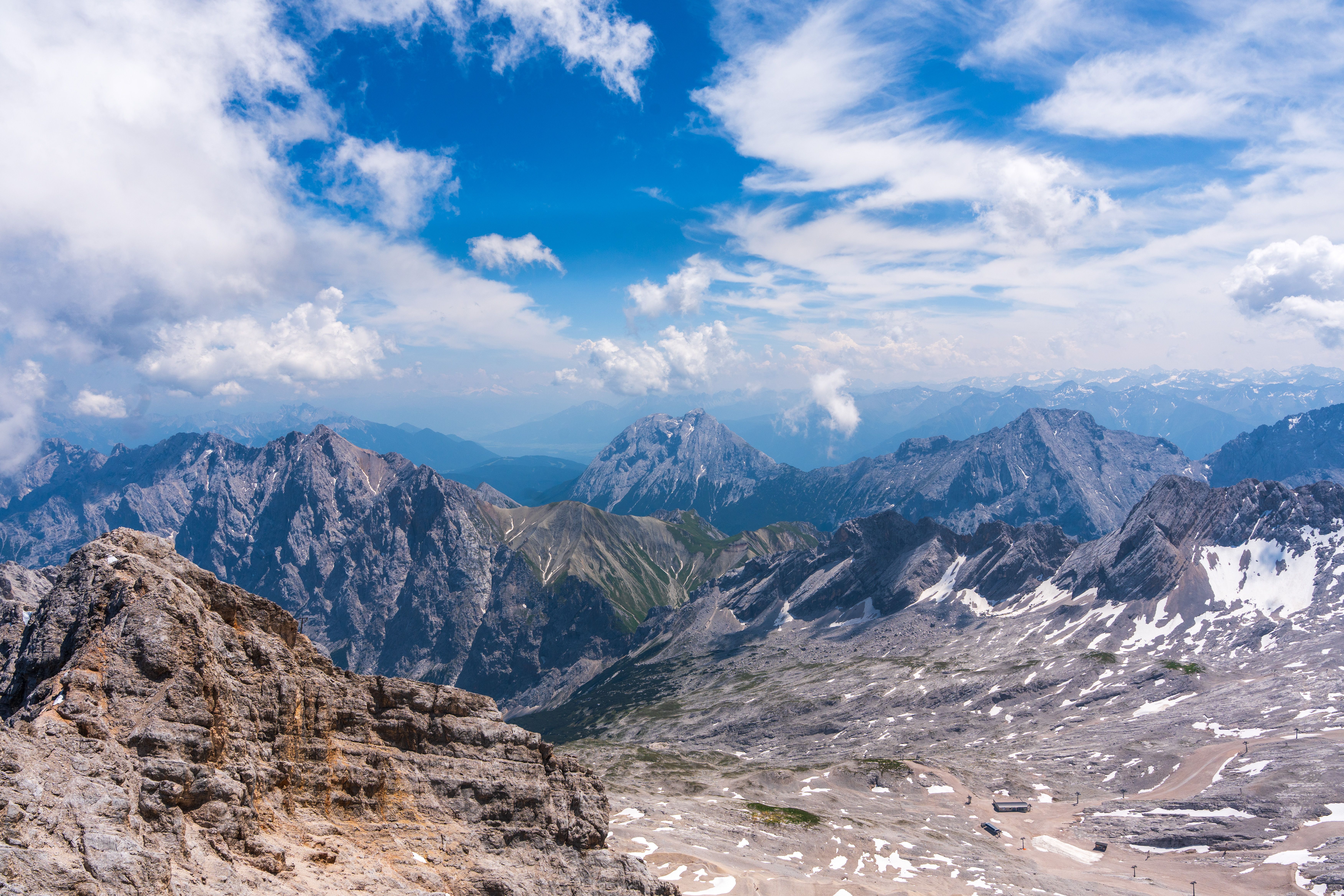 Panorama ze szczytu Zugspitze