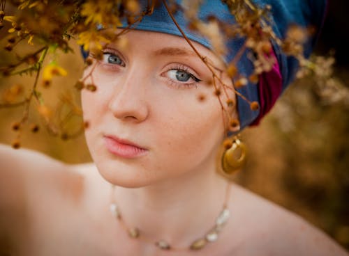 Photo Shoot of Woman's Face With Headscarf