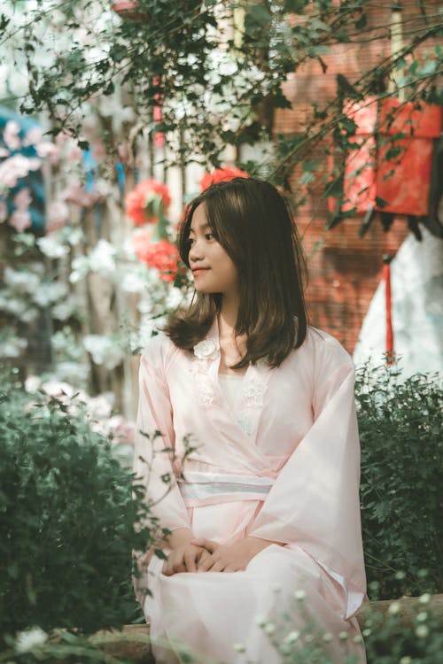 Woman Wearing Kimono