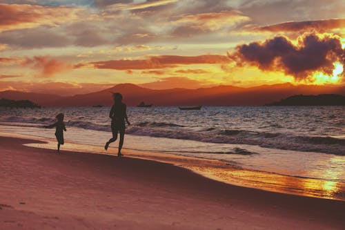 Δωρεάν στοκ φωτογραφιών με goldenhour, oceanshore, ακτή του ωκεανού