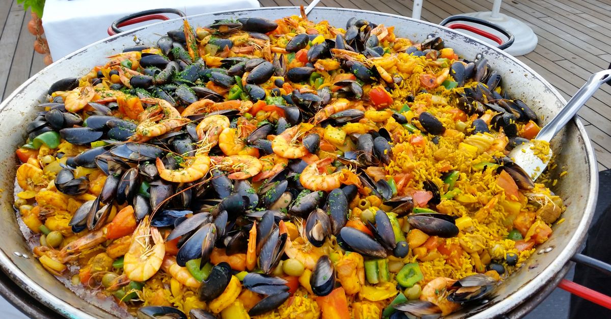 Paella integral de mariscos saludable Paella integral de mariscos saludable