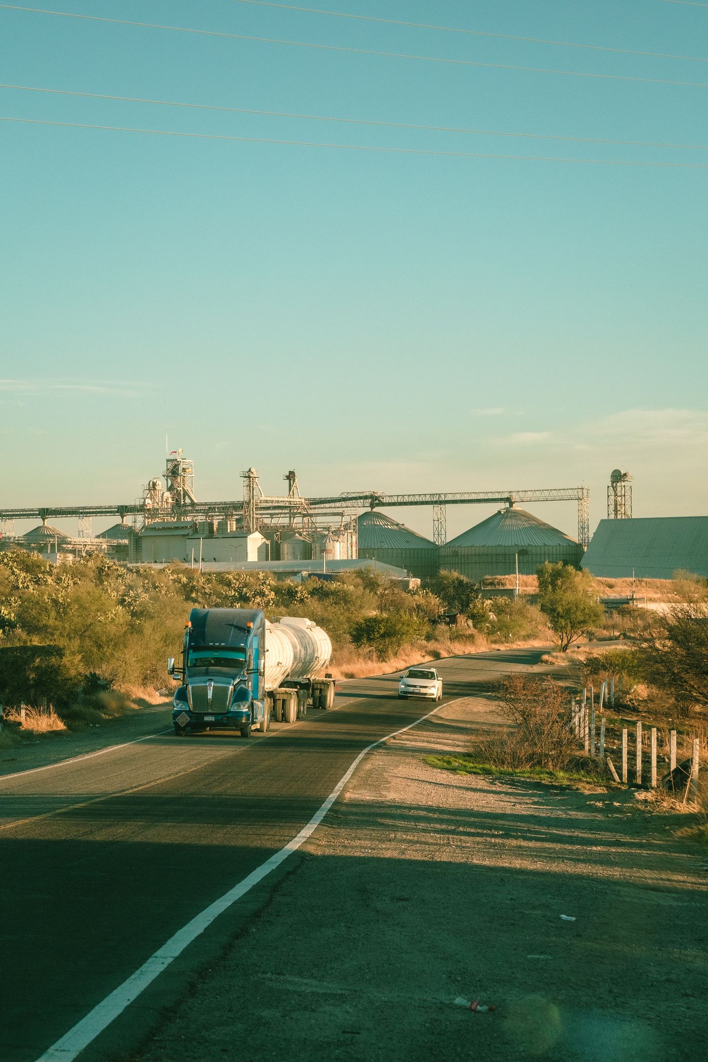 Semi truck on the road