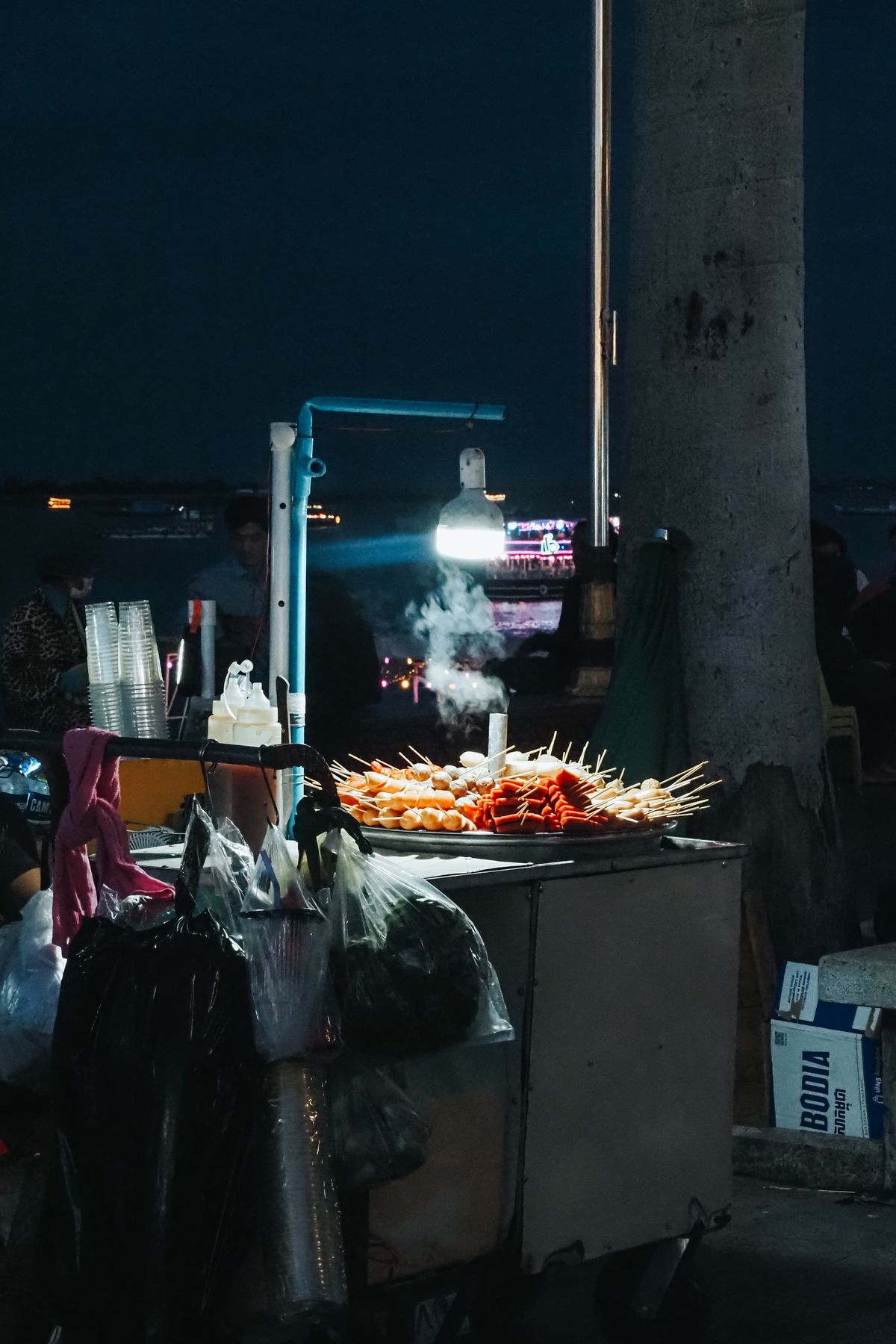 Fresh Khmer seafood and pepper dishes, Cambodia