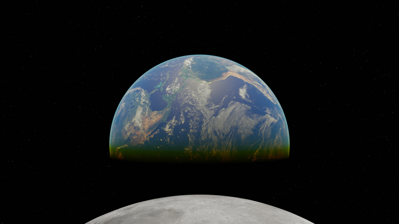 View of Earth from the Moon's Surface · Free Stock Photo