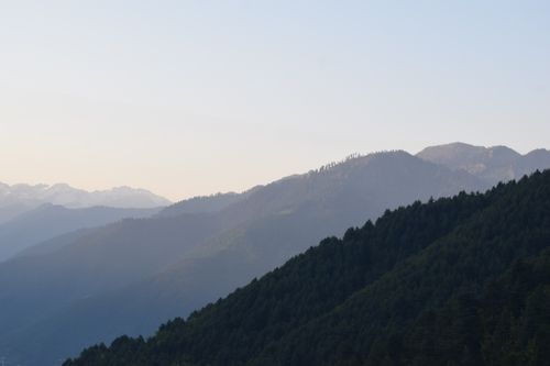 Free Mountain ranges in layers under clear skies, showcasing nature's beauty. Stock Photo