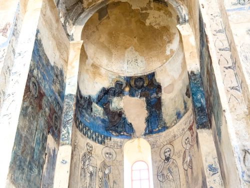Free Explore the ancient frescoes of Akdamar Church, capturing historical religious artistry. Stock Photo