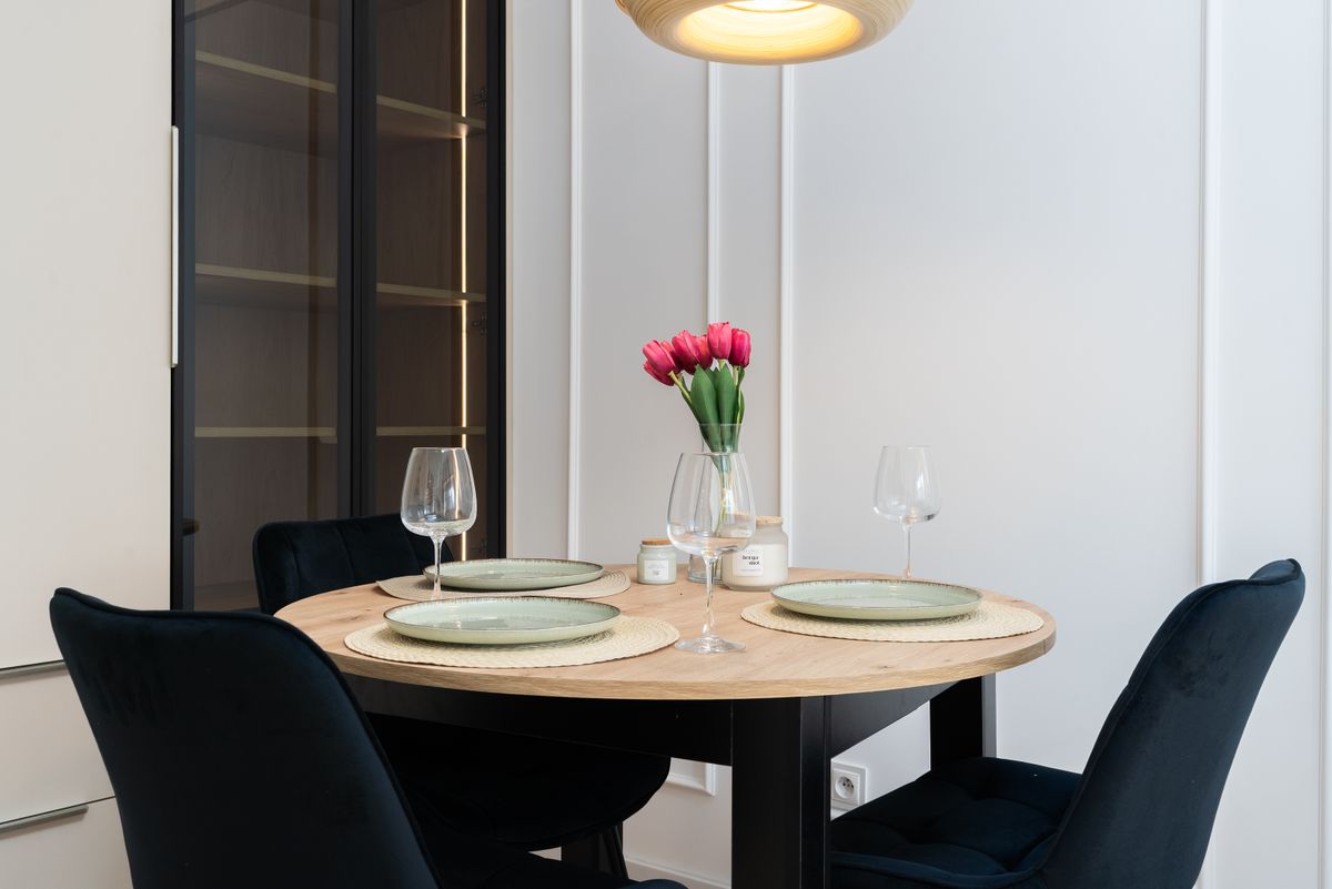 Minimal modern small dining room