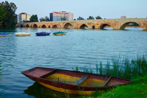 Free stock photo of adana, blue, boat Stock Photo
