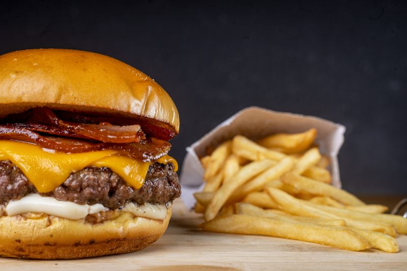 Double Burger from TMTM Pizza & Grill in Philadelphia 