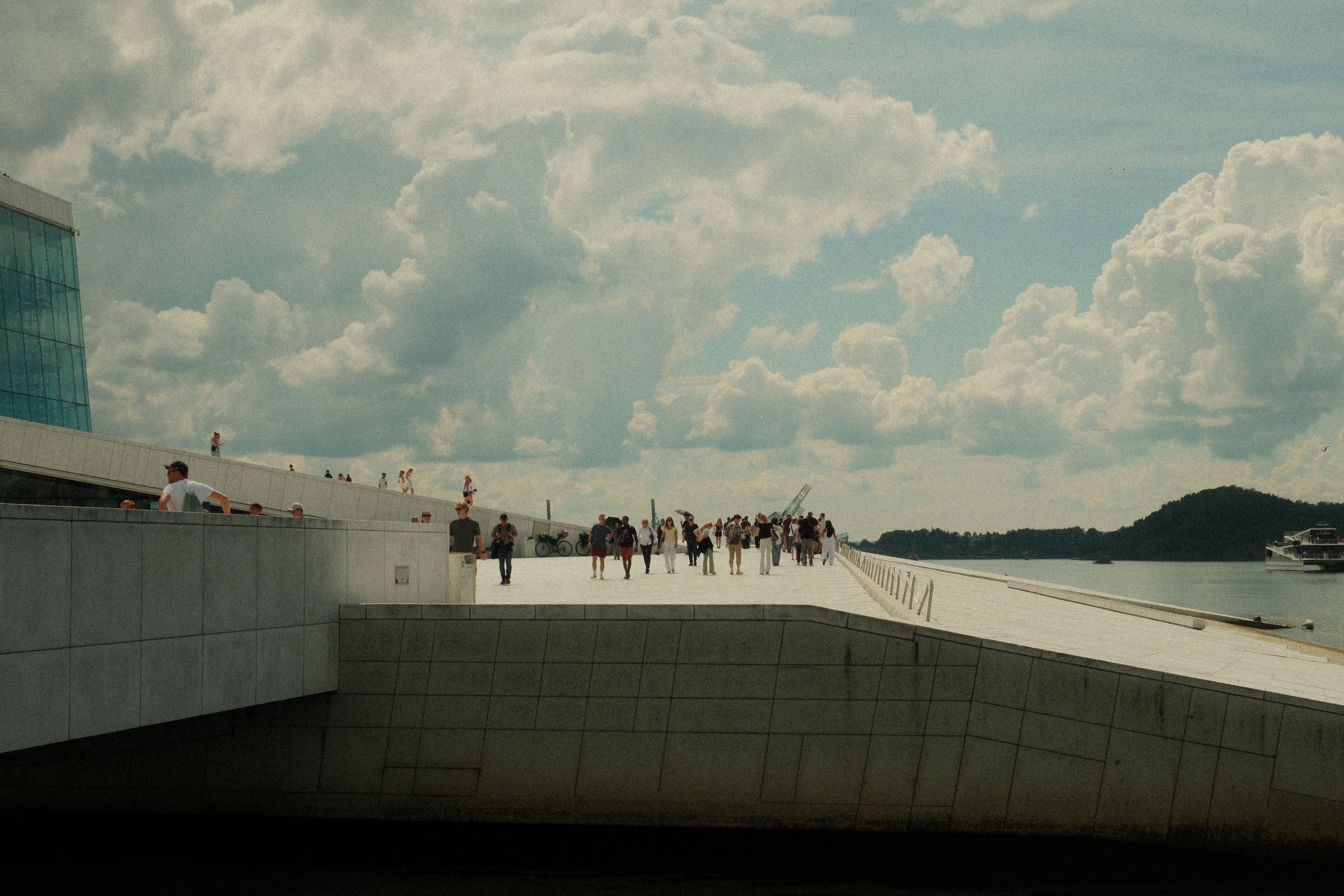 Oslo Opera House Rooftop with Visitors · Free Stock Photo