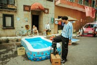 Outdoor Urban Pool Party with Friends