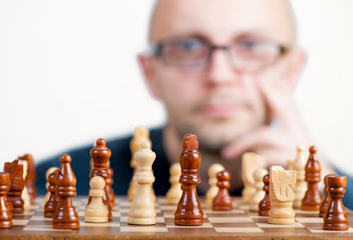 Man Playing Chess