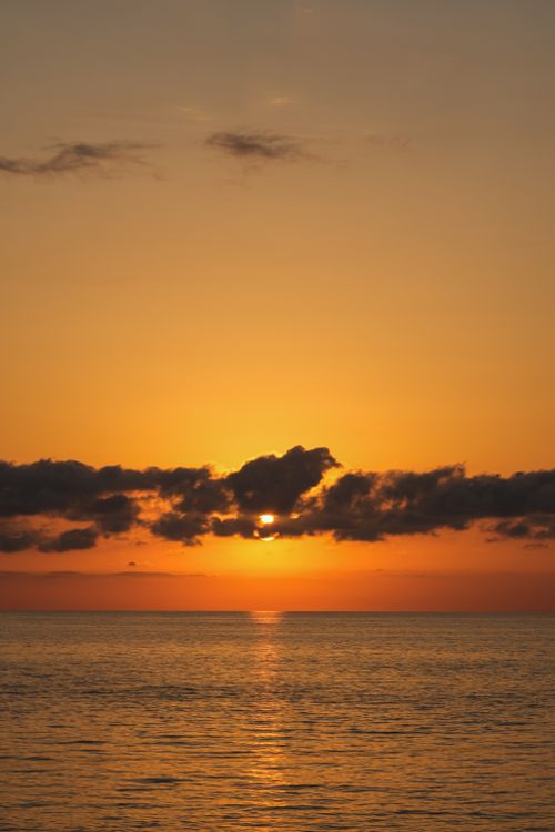 Free Golden sunset over the Black Sea, capturing the serene beauty of Batumi's coastline. Stock Photo