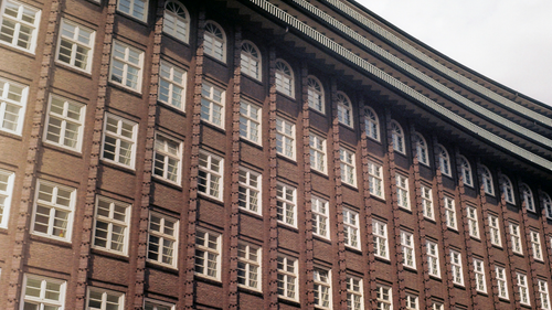 Free Curved Facade of Chilehaus – Hamburg's Brick Icon Stock Photo