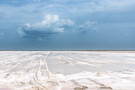 Makgadikgadi salt pans full moon — Botswana