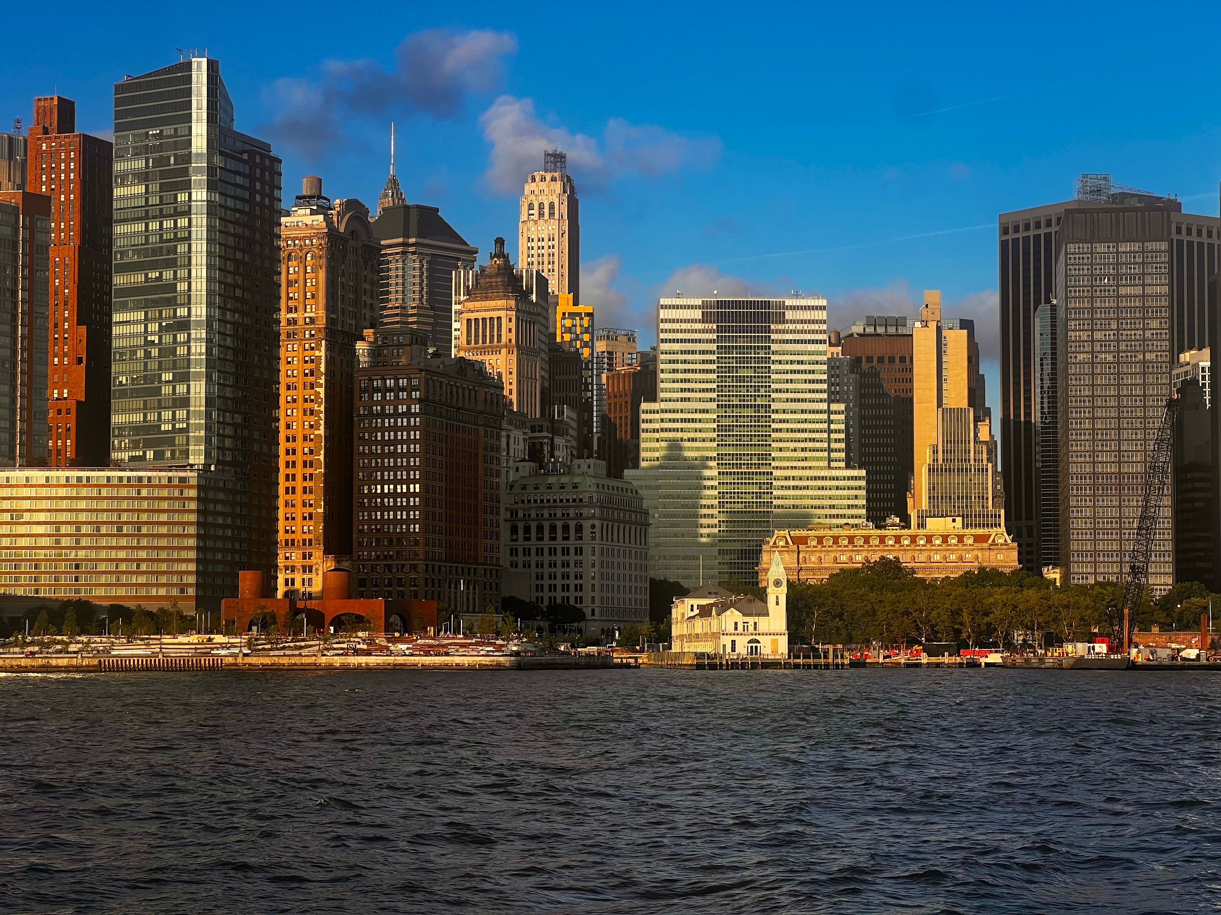 New York City Skyline at Dusk from Waterfront · Free Stock Photo