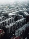 Dramatic Overhead View of Dense Urban Housing in Tianjin