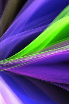Colorful abstract light trails create a dynamic, modern visual effect.