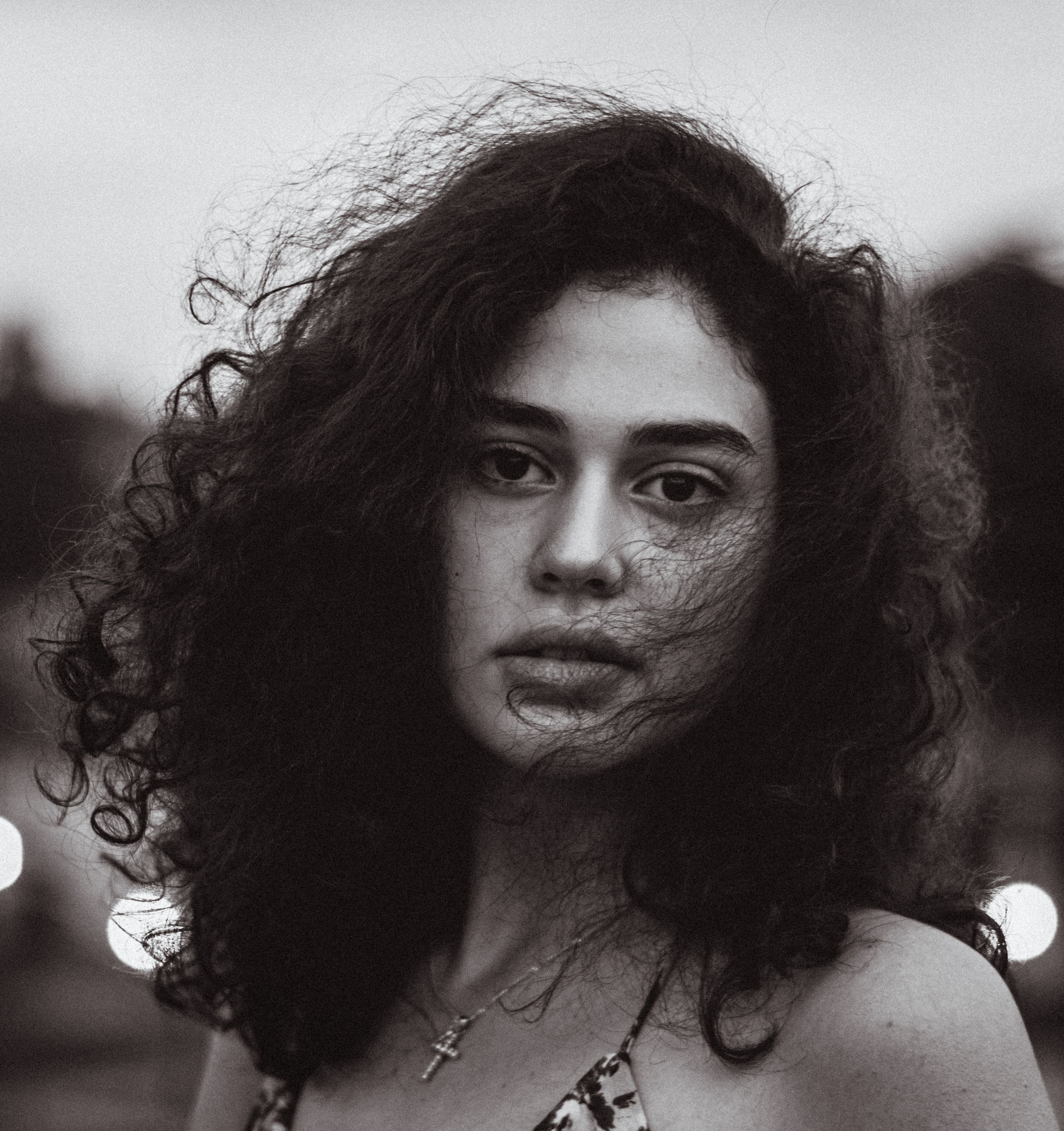 Moody Black and White Portrait of Young Woman · Free Stock Photo