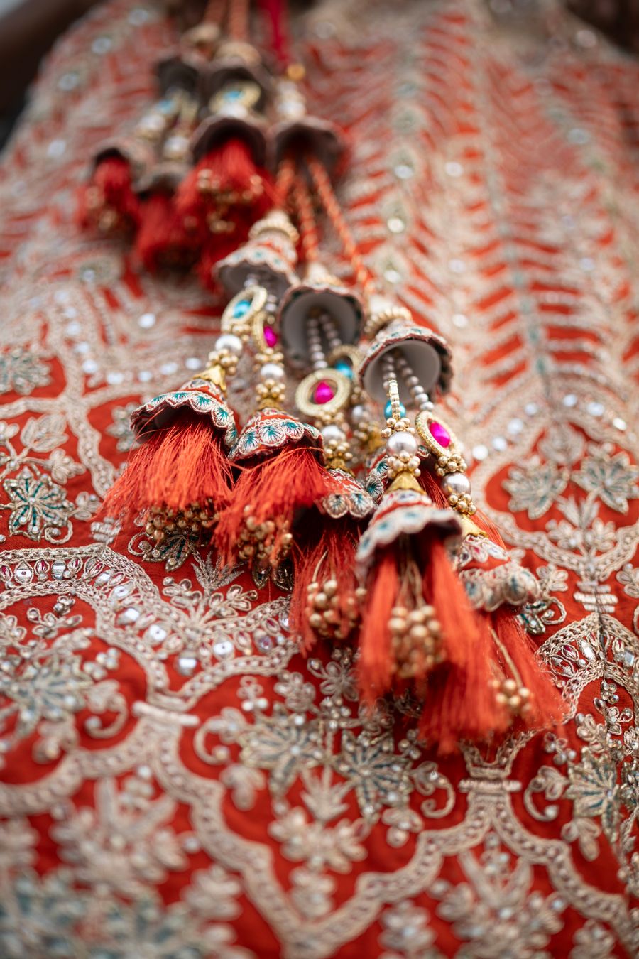 Embellished bridal fabric