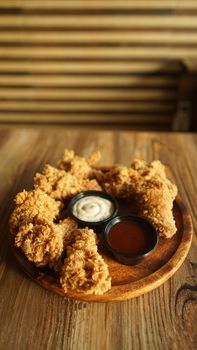 Breaded From Restaurant Chicken Tenders Or Strips
