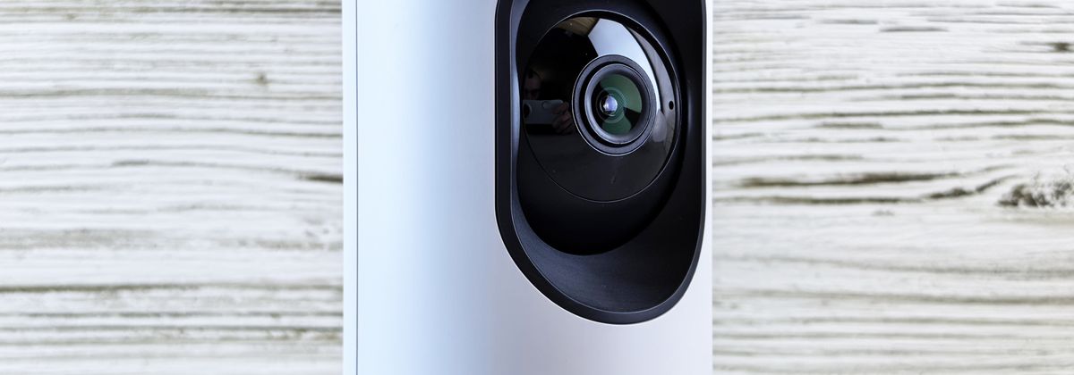 A small home security camera