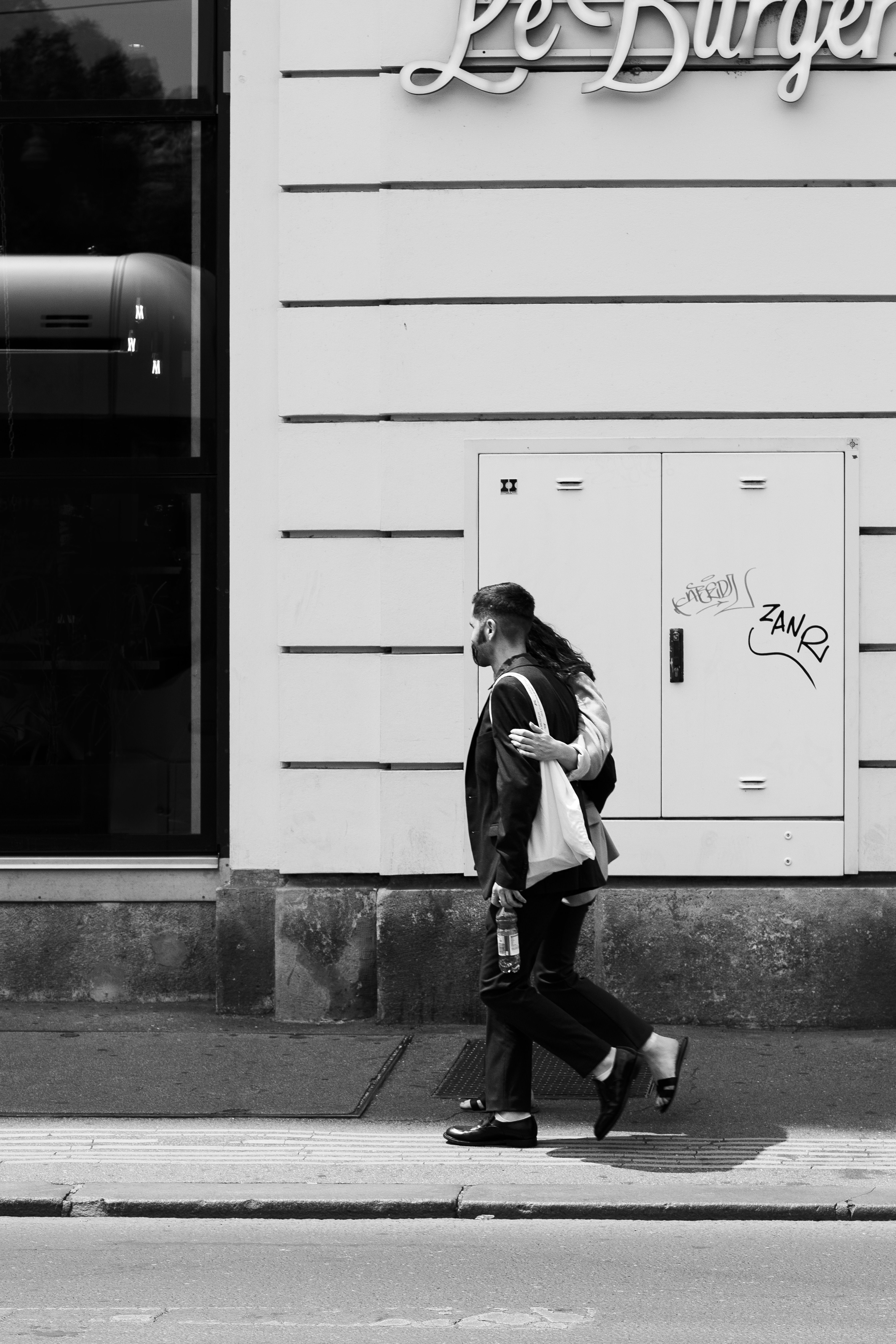 Young couple enjoying an outdoor walk date