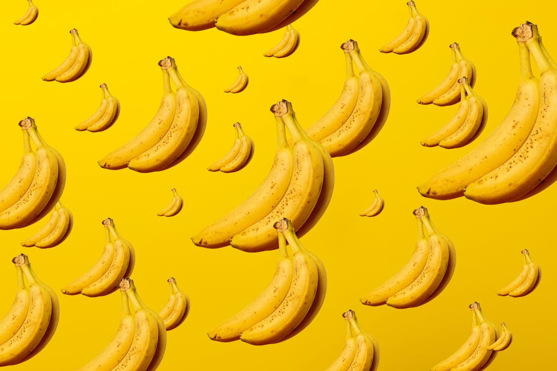 Free Yellow Banana Fruits Stock Photo