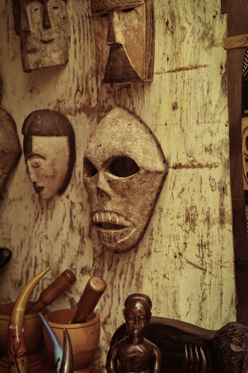 Ceremonial mask carving