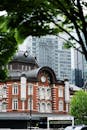Historic Tokyo Station with Modern Skyline