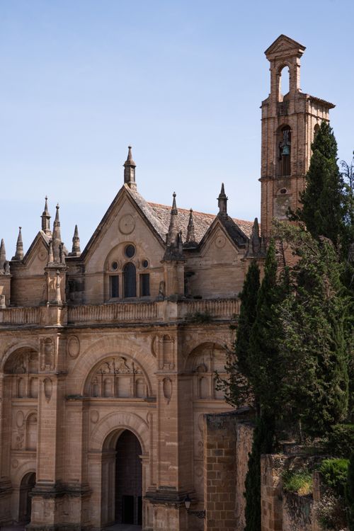 Free Beautiful Renaissance-style church facade in Antequera, showcasing historic Spanish architecture. Stock Photo