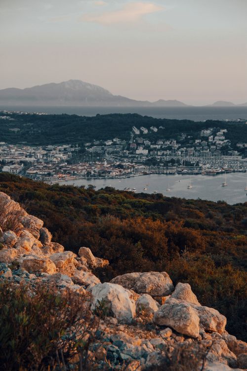 Aerial View of a Coastal City · Free Stock Photo