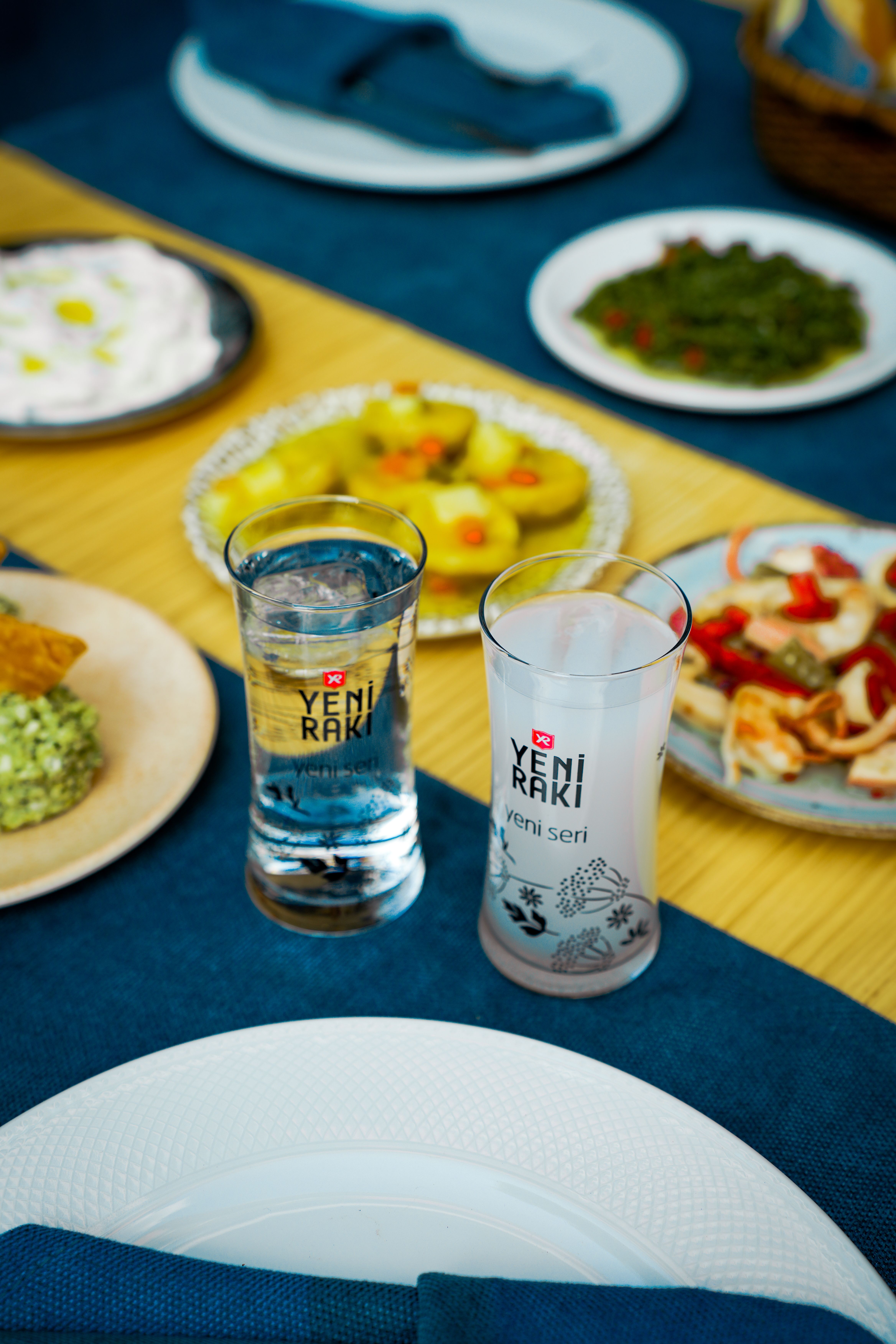 Traditional Turkish Meze with Yeni Rakı Glasses · Free Stock Photo
