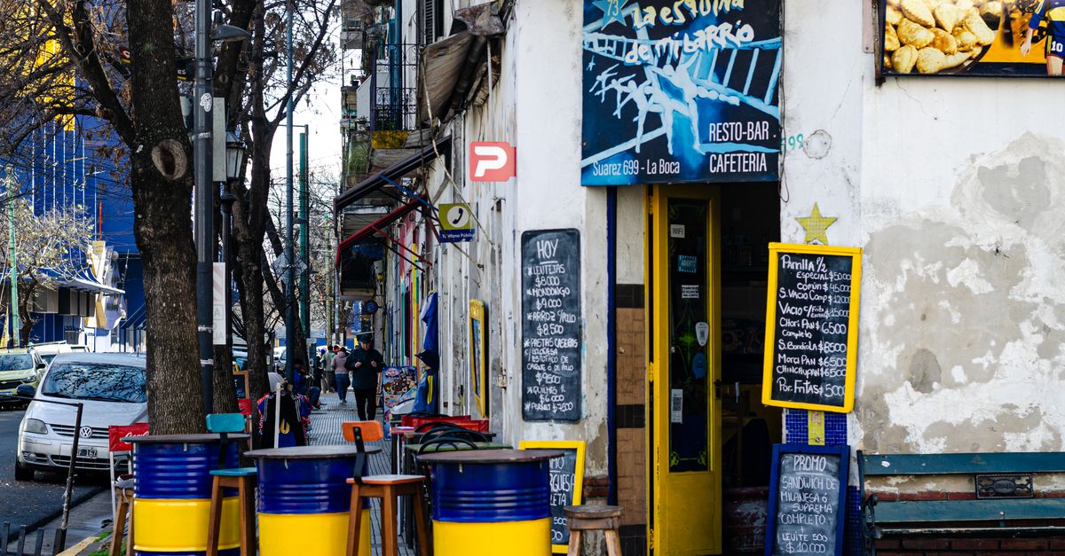 A person working from a quiet, local café in a European city, not a tourist hotspot