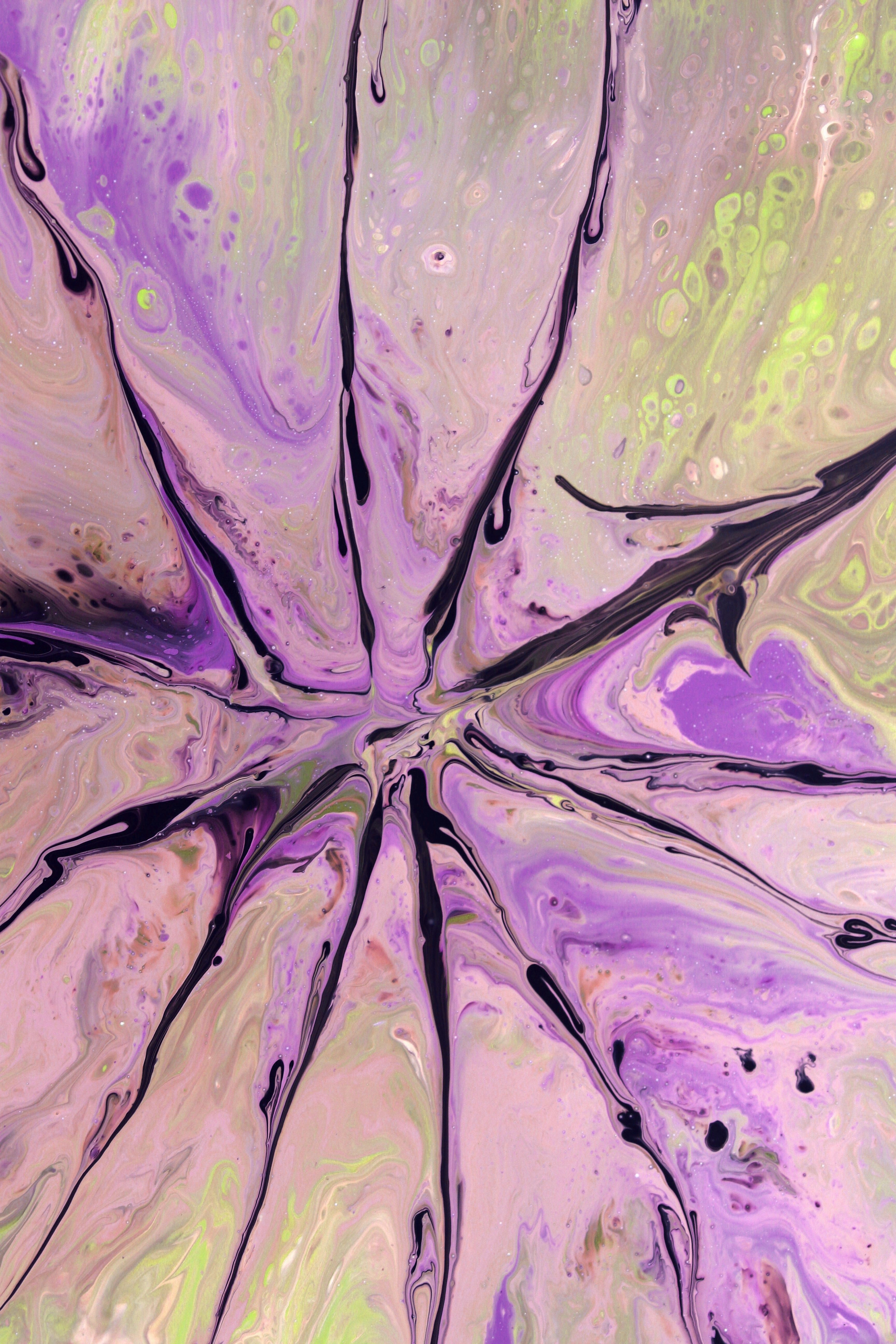 Vibrant Abstract Paint Pouring Design · Free Stock Photo