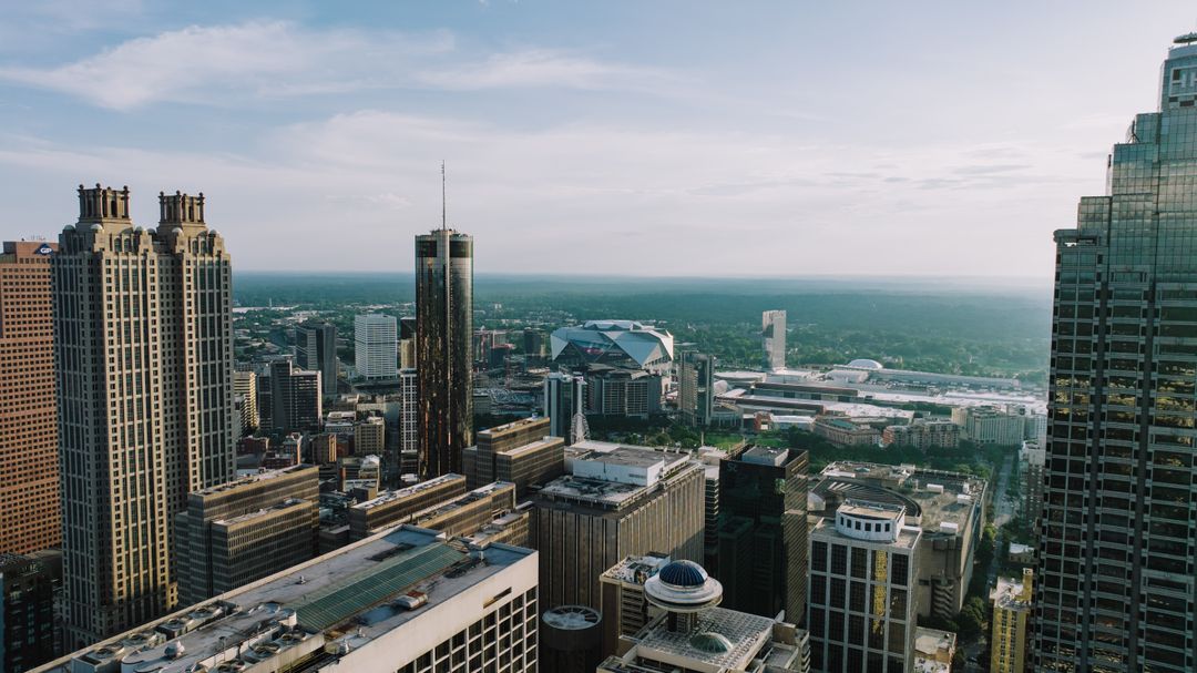 Vista aérea del horizonte de Atlanta