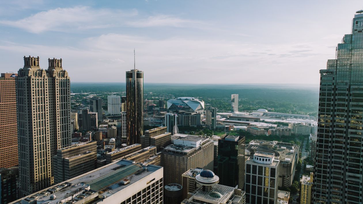 Aerial view of Atlanta skyline at daytime