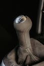 Manual Gear Shift Knob in Car Interior