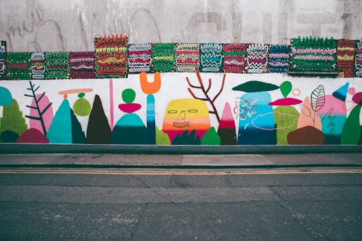 爱尔兰都柏林的街头彩色壁画展示了这座城市的艺术气息