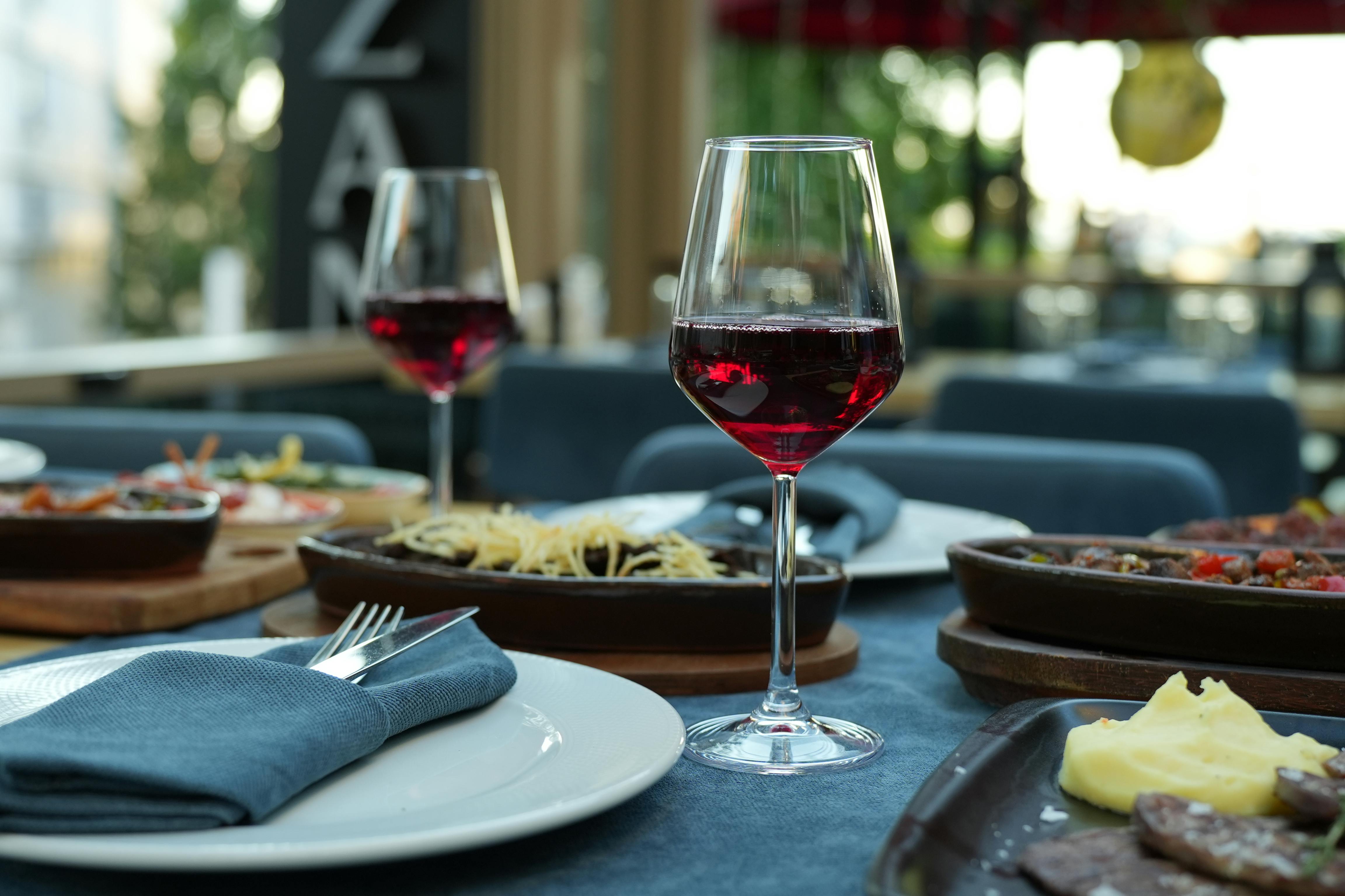 Warm and inviting restaurant interior with exposed brick and ambient lighting