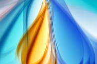 Colorful Abstract Fluid Art in Blue and Gold