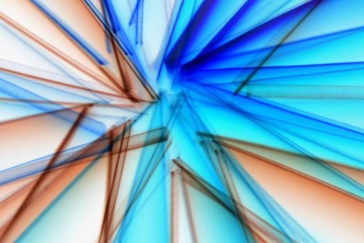 Vibrant abstract image featuring intersecting blue and brown lines creating a dynamic visual effect.