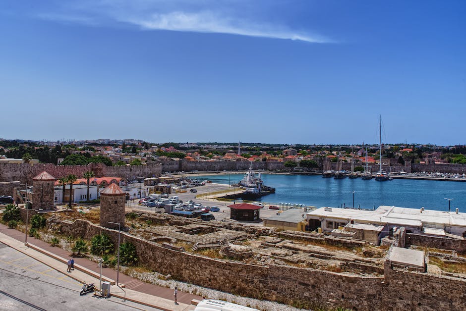 Rhodes Old Town history illustration