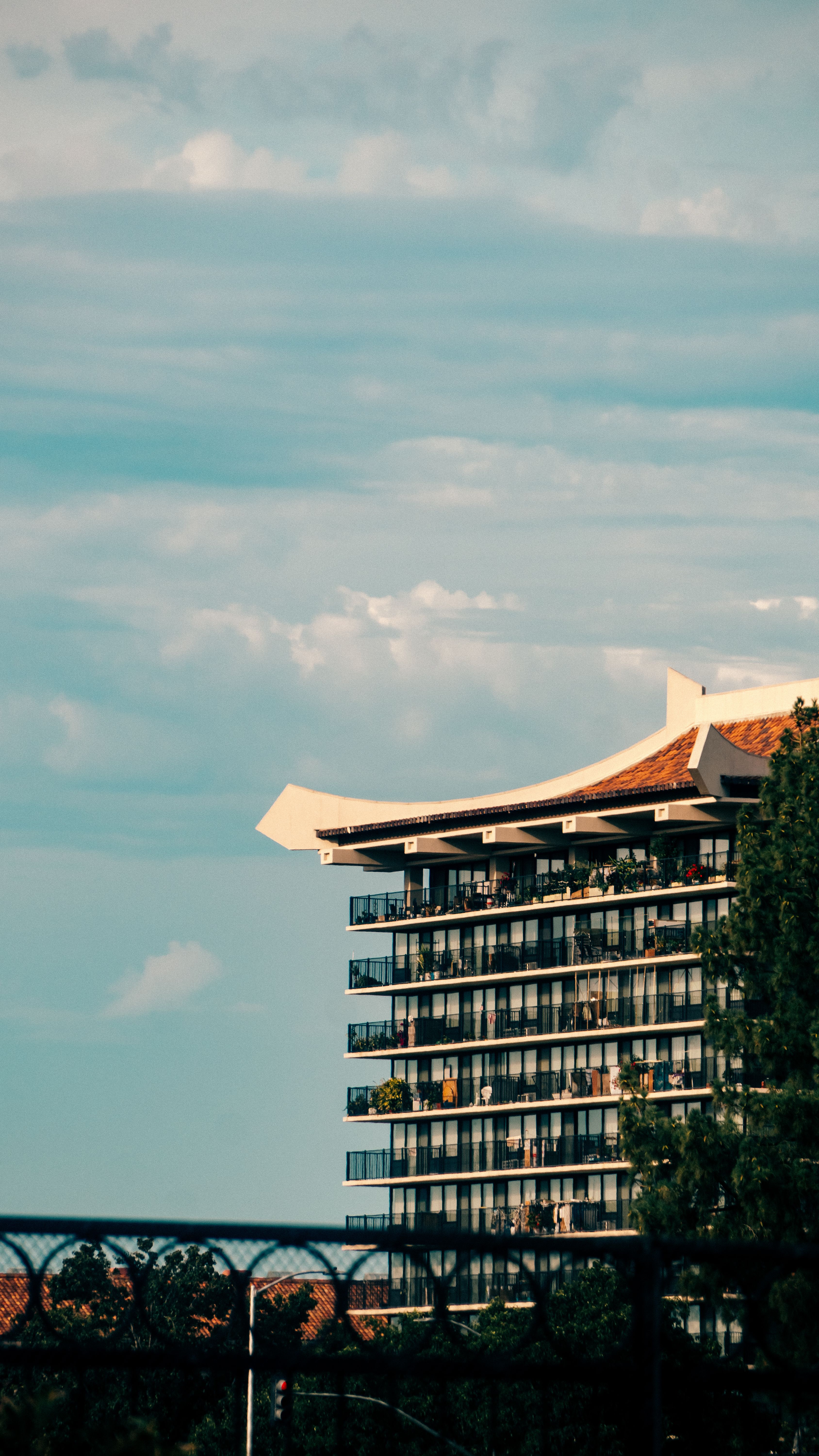 Modern California apartment building
