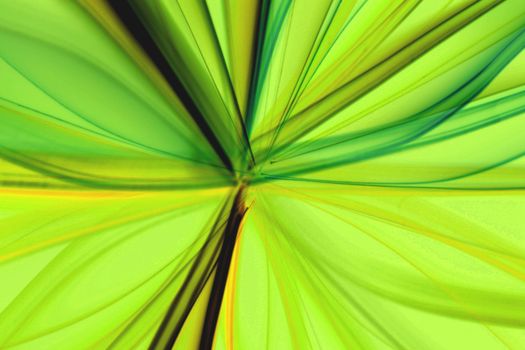 Vibrant abstract design featuring dynamic green and yellow light streaks.